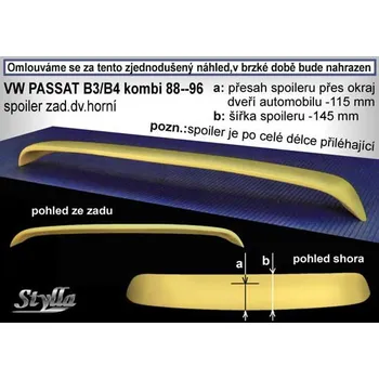 Auto-moto Spoiler zadní dveří horní, křídlo Stylla VW Passat B4 combi 93-96