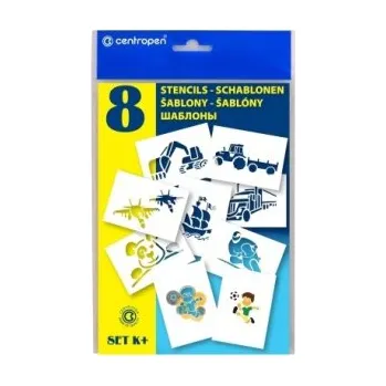 Šablony pro foukací fixy 9996 Centropen - K / motivy pro kluky