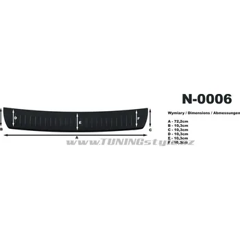 Lišta karosérie Nášlap kufru černý - Chevrolet Aveo 07- sedan
