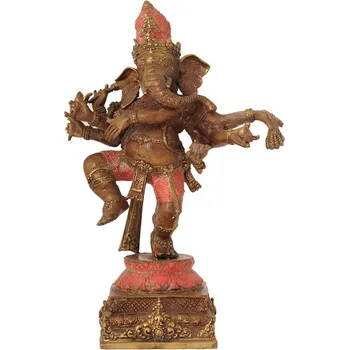 Soška Ganesh kov 32 cm červený bronz