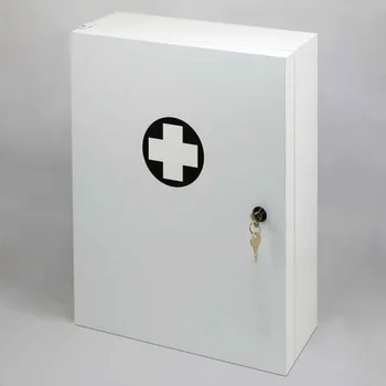 Lékárnička Lékárnička kovová nástěnná - bílá / 45 x 35 x 15 cm / prázdná