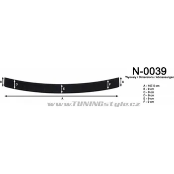 Lišta karosérie Nášlap kufru černý - Suzuki SX4 II S-cross 13-