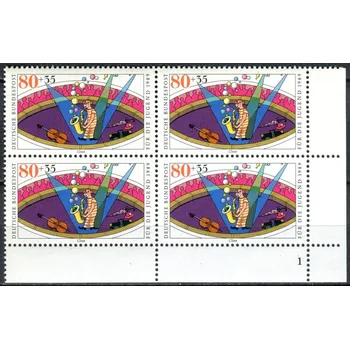 Poštovní známka (1989) MiNr. 1413 ** - Německo - 4-bl - d.z. - Cirkus