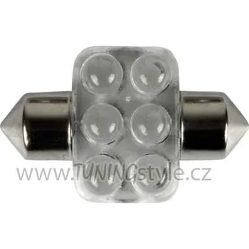 Autožárovka LED žárovka Sufit bílá 31mm 6 LED