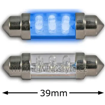 Žárovka LED žárovka Sufit modrá 39mm 6 LED