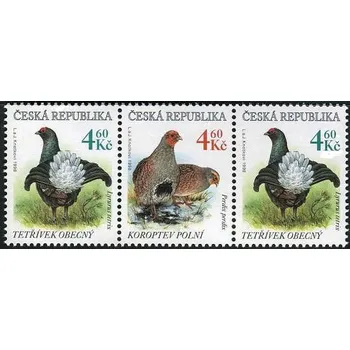 Poštovní známka Česká pošta (1998) č. 179-180-179 ** - 3-pá - ČR - polní ptactvo