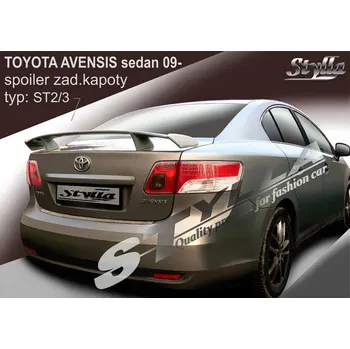 Tuning Spoiler zadní kapoty, křídlo Stylla Toyota Avensis sedan 09-