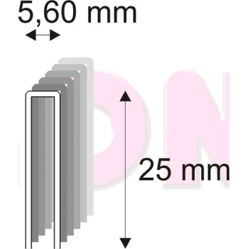 Průmyslová sponka 364/25 ZN M truhlářské spony, 6000 ks v balení