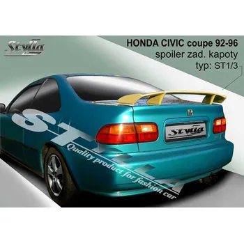 Tuning Spoiler zadní kapoty, křídlo Stylla Honda Civic coupe 92-96