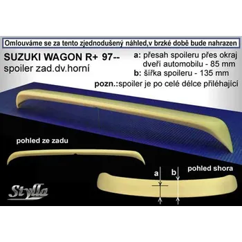 Auto-moto Spoiler zadní dveří horní, křídlo Stylla Suzuki Wagon R+ 97-