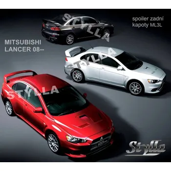 Auto-moto Spoiler zadní kapoty WRC extra, křídlo Stylla Mitsubishi Lancer sedan 10 08-