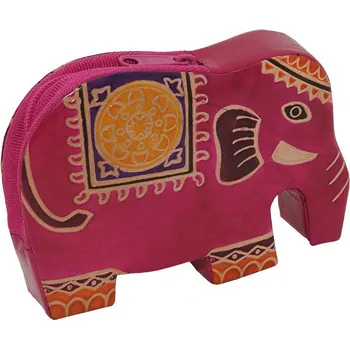 Peněženka Kožená peněženka na drobné Elephant fialový