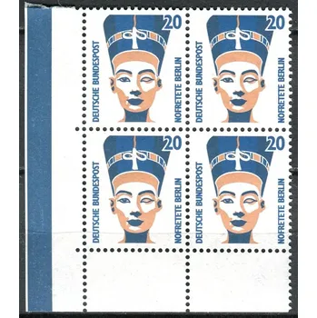 Poštovní známka (1989) MiNr. 1398 A ** - Německo - 4-bl - roh - Památky (V) Levý dolní roh