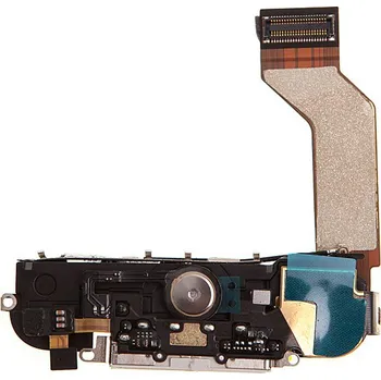 Dock konektor kompletní pro Apple iPhone 4S - reproduktor, anténa a mikrospínač Home Button - bílý
