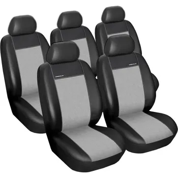 Potah sedadla Automega Autopotahy Ford Galaxy, od r. 1994-2009, 5míst, Eco kůže + alcantara šedé