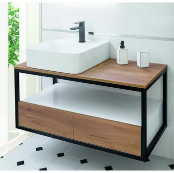 rám kola Bronzit - černý matný rám včetně horní a spodní desky 100x47 cm BRC100x