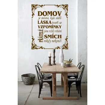 Samolepící dekorace Samolepka na zeď Nápis na stěnu - Domov je místo (dekorace na zeď)