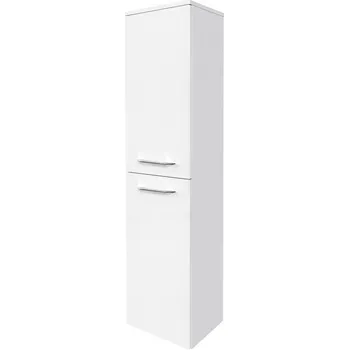 Koupelnový nábytek Vltavín - skříňka vysoká 150 cm s košem, bílá, závěsná pravá VT16/P/KF1F1