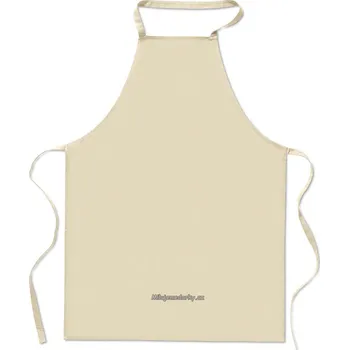 Kuchyňská zástěra Přírodní béžová kuchyňská bavlněná zástěra KITA s laclem