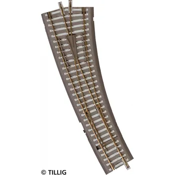 Modelová železnice Výhybka s podložím pravá oblouková IBWre TT - Tillig 83861