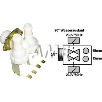 Instalatérský materiál ventil napouštěcí univerzální dvojcestný (90 st.) 2