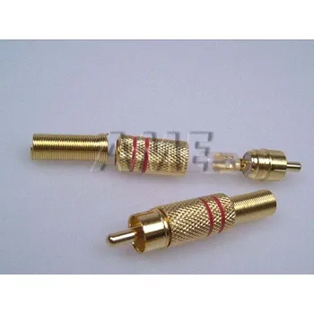 Elektrický konektor Konektor CINCH GOLD 2xčervený pruh