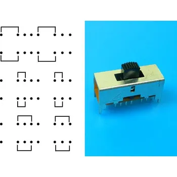 vypínač Přepínač 3 polohový 2 x 8pin RSS3D002B