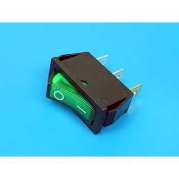 vypínač Vypínač kolébkový Ninigi RSI1013C3GN zelená ON-OFF