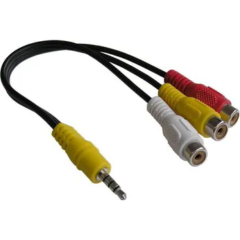 Audio kabel Kabel redukce 3.5mm jack 4 polový / 3xCINCH 2xAudio+Video 0.2m Vestel / Panasonic 3006971