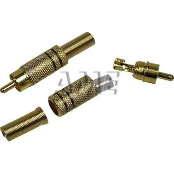 Elektrický konektor Konektor CINCH GOLD 2xčerný pruh