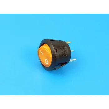 vypínač Vypínač kolébkový kulatý SCI R13112B02BY2N2 oranžový ON-OFF