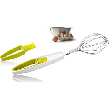 Vařečka Set metla na šlehání, míchání a mašlovačka VacuVin (Barva- Bílá, zelená)