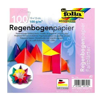 Barevný papír Papíry na skládání Origami- duhové, 100 listů