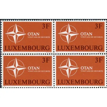 Poštovní známka (1969) MiNr. 794 ** - Lucembursko - 4-bl - 20 let Organizace severoatlantické smlouvy (NATO)