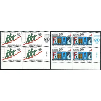 Poštovní známka (1980) MiNr. 14 - 15 ** - OSN Vídeň - 4-bl - Hospodářská a sociální rada Organizace spojených národů (ECOSOC)
