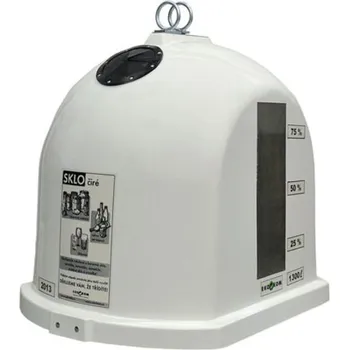 Skladový kontejner Zvonový kontejner (sklolaminát) - ZVON 2,15 m3 BÍLÁ - ČIRÉ SKLO