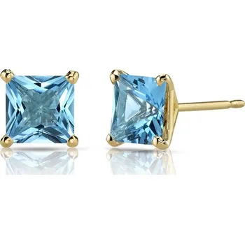 Náušnice Náušnice ze zlata se švýcarskými princess topazy Enola