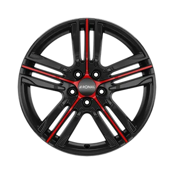 Alu kolo Ronal R57 Jetblack Red Spoke 7,5x19 5x112 ET51