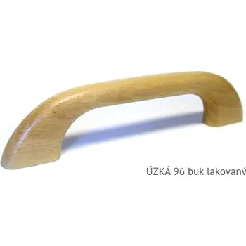 Nábytkové kování dřevěná úchytka ÚZKÁ 96,128 Varianta: ÚZKÁ 96 buk lakovaný