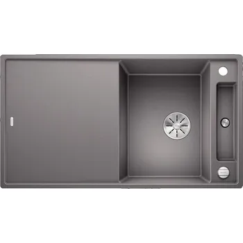 Blanco Axia III 5 S-F InFino Silgranit s excentrem P + skleněná krájecí deska, aluminium