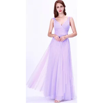 Dámské šaty Ever Pretty Luxusní dlouhé šaty 7303 fialkové Velikost: XXXL / 46 / 14 / 18