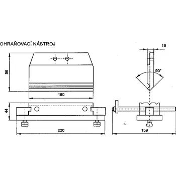 Ohraňovací nástroj 90°