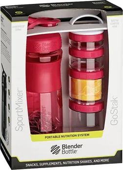 Shaker Blender Bottle Sport Mixer GoStack růžový