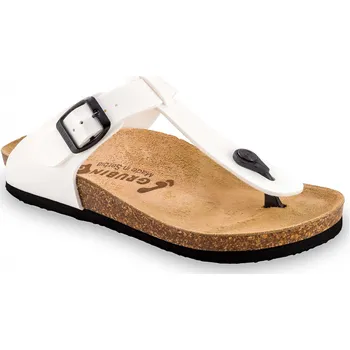 Dámská zdravotní obuv Grubin zdravotní dámské lesklé pantofle Tacoma žabky bílá 1023620 Velikost obuvi: 41, Barva obuvi: Bílá