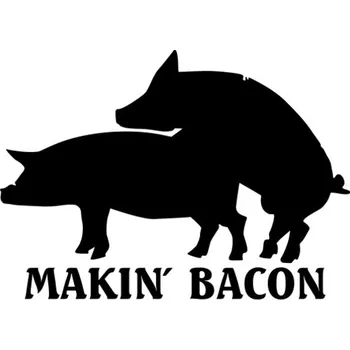 Samolepicí dekorace na vozidlo Samolepka čuníci s nápisem na auto a motorku, tuning nálepka (1662)