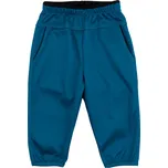 petrolejové softshellové kalhoty s microfleecem