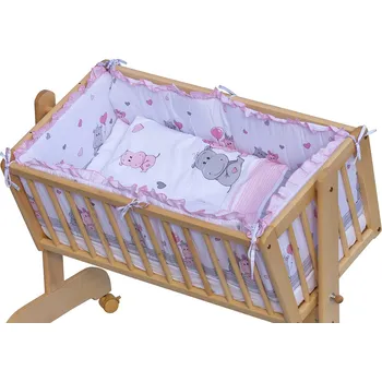 Příslušenství pro dětskou postel a kolébku Scarlett Souprava povlečení do kolébky Pupis růžová