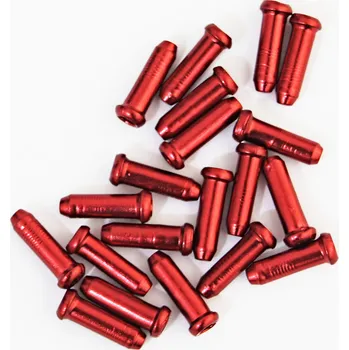 Lanko pro jízdní kolo koncovka na lanko Al, červená