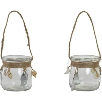 Svícen Svícen "RYBKY&MUŠLE" 8x7.5x7.5/2dr.