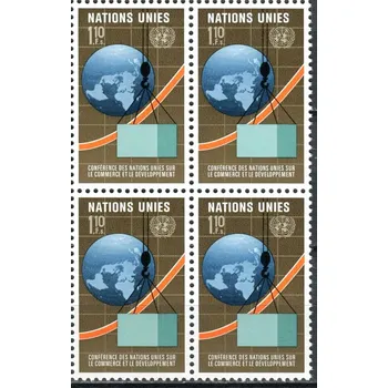 Poštovní známka (1976) MiNr. 57 ** - OSN Ženeva - 4-bl - Konference OSN o obchodu a rozvoji (UNCTAD)
